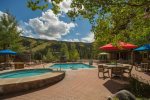 Shared pool and hot tubs at the Dakota Lodge in River Run Village